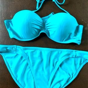 Gap Body Knockout Bikini Bottoms and Bandeau Push Up Bra